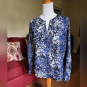 Kenar Blue and White Patterned Blazer